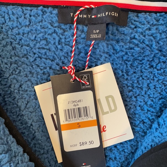 Tommy Hilfiger half zip, Woman’s pullover, Blue Small comfy New With Tags - Picture 4 of 6
